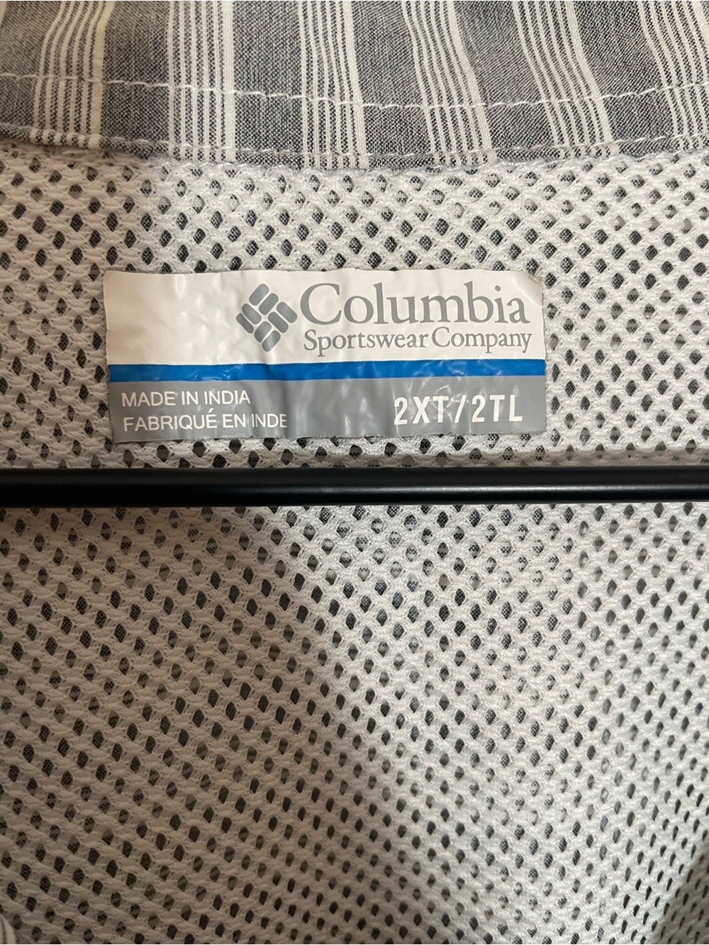 Columbia Omni Shade Vented Button Down Shirt Outdoor Fishing Gray White Size 2XT - Picture 2 of 10